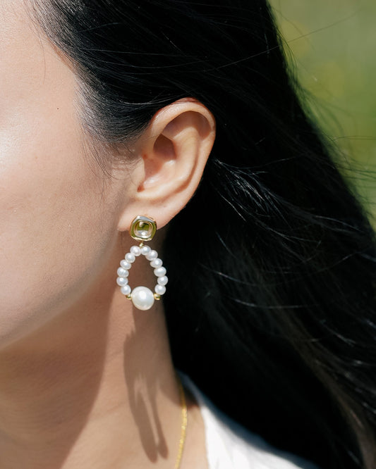 Fairy Ring 18K guldpläterade örhängen