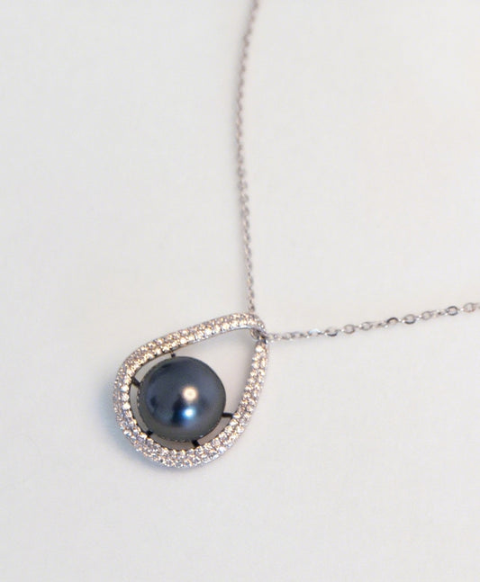 Gravity tahitisk sterling silver halsband