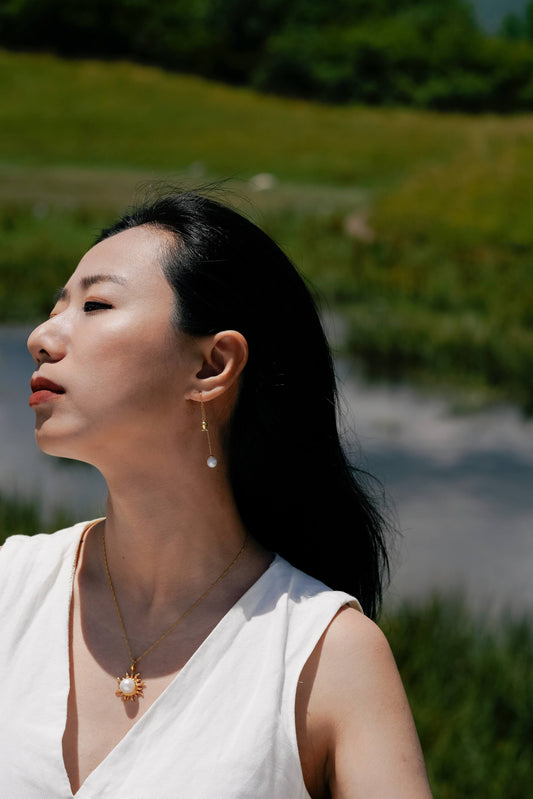 Liljekonvalj_18K_Guldplaterade örhängen