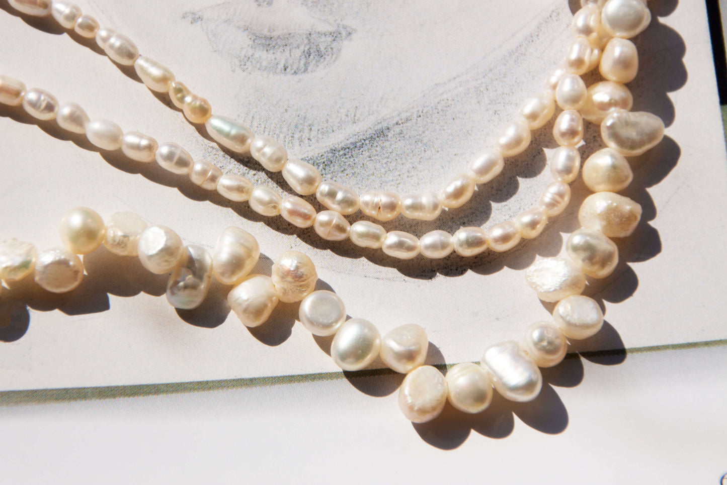 Triple Moonlight 18K Guldpläterat Halsband
