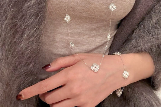 clover sterling silver armband