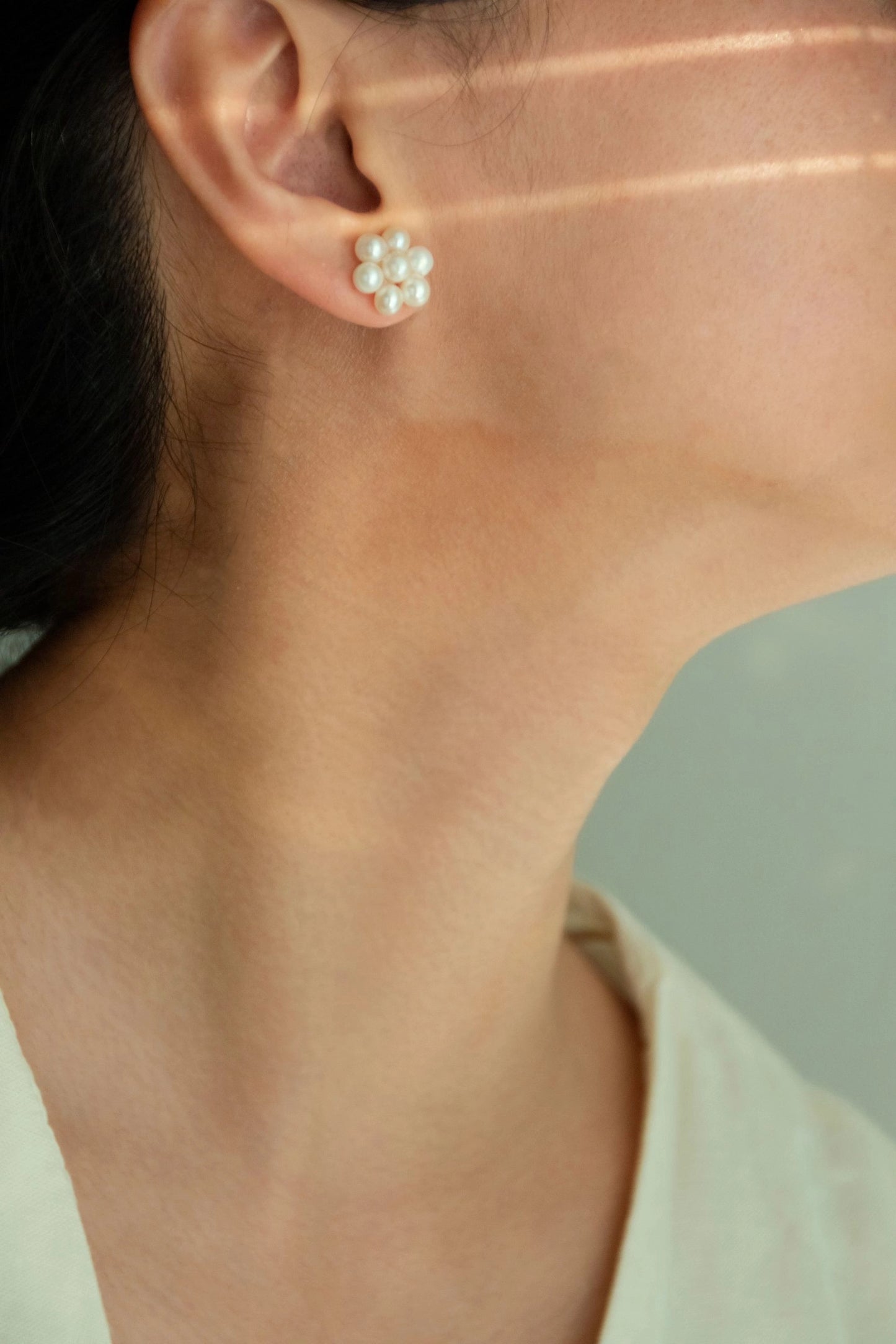 daisy sterling silver earring