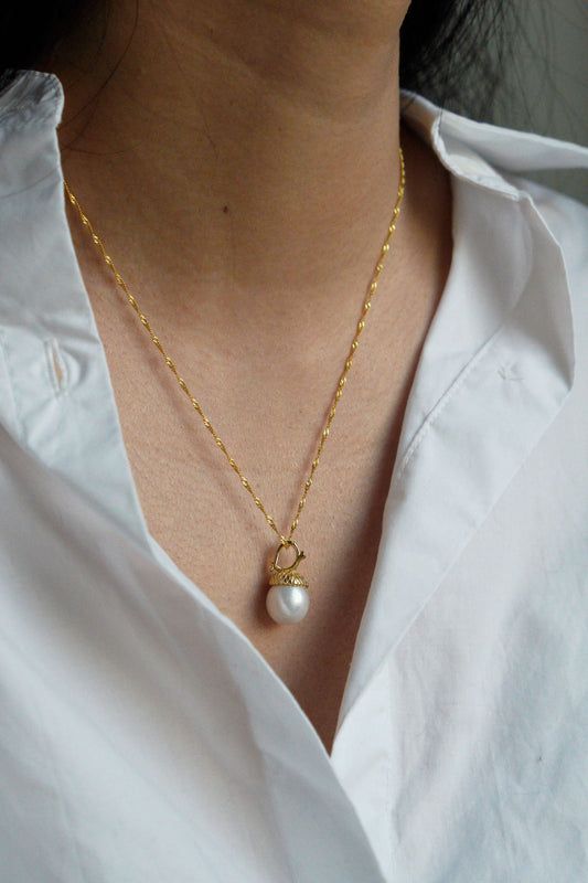 skogen 18K guldpläterat halsband