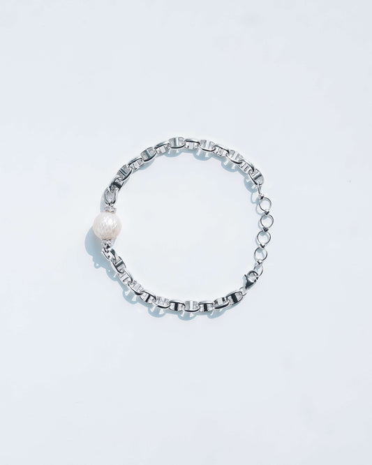 Dragon Dream Vit Pärla Sterling Silver Armband