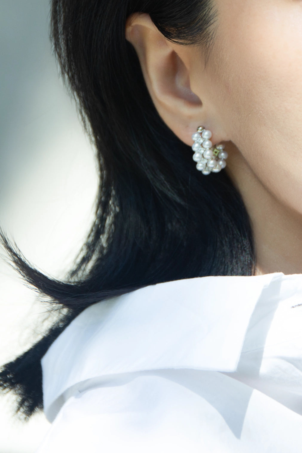 Grace sterling silver hoop örhängen