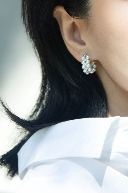 Grace sterling silver hoop örhängen
