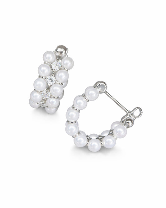 Grace sterling silver hoop örhängen