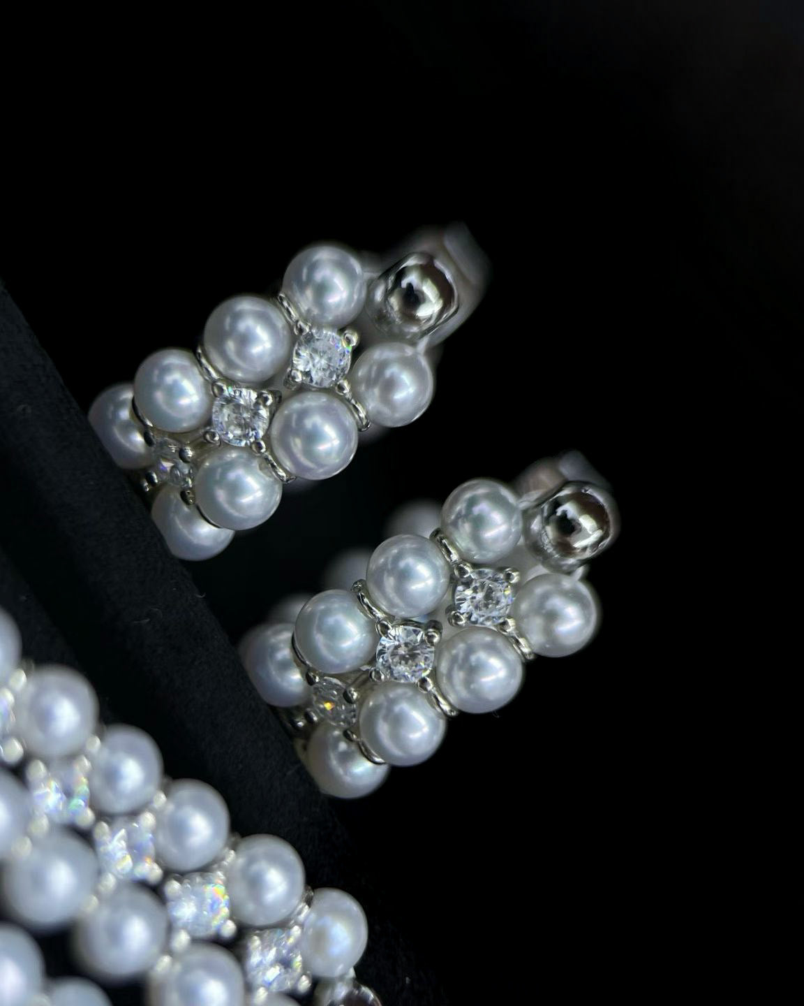 Grace sterling silver hoop örhängen