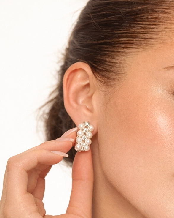 Grace sterling silver hoop örhängen