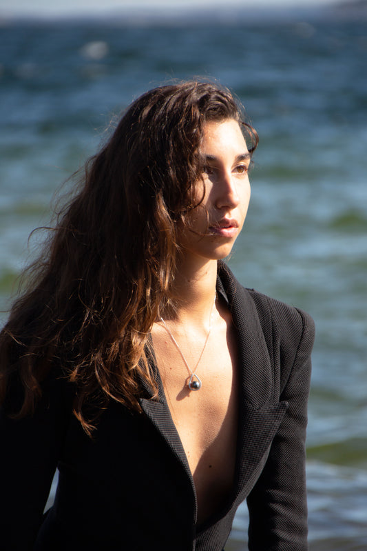 Gravity tahitisk sterling silver halsband 