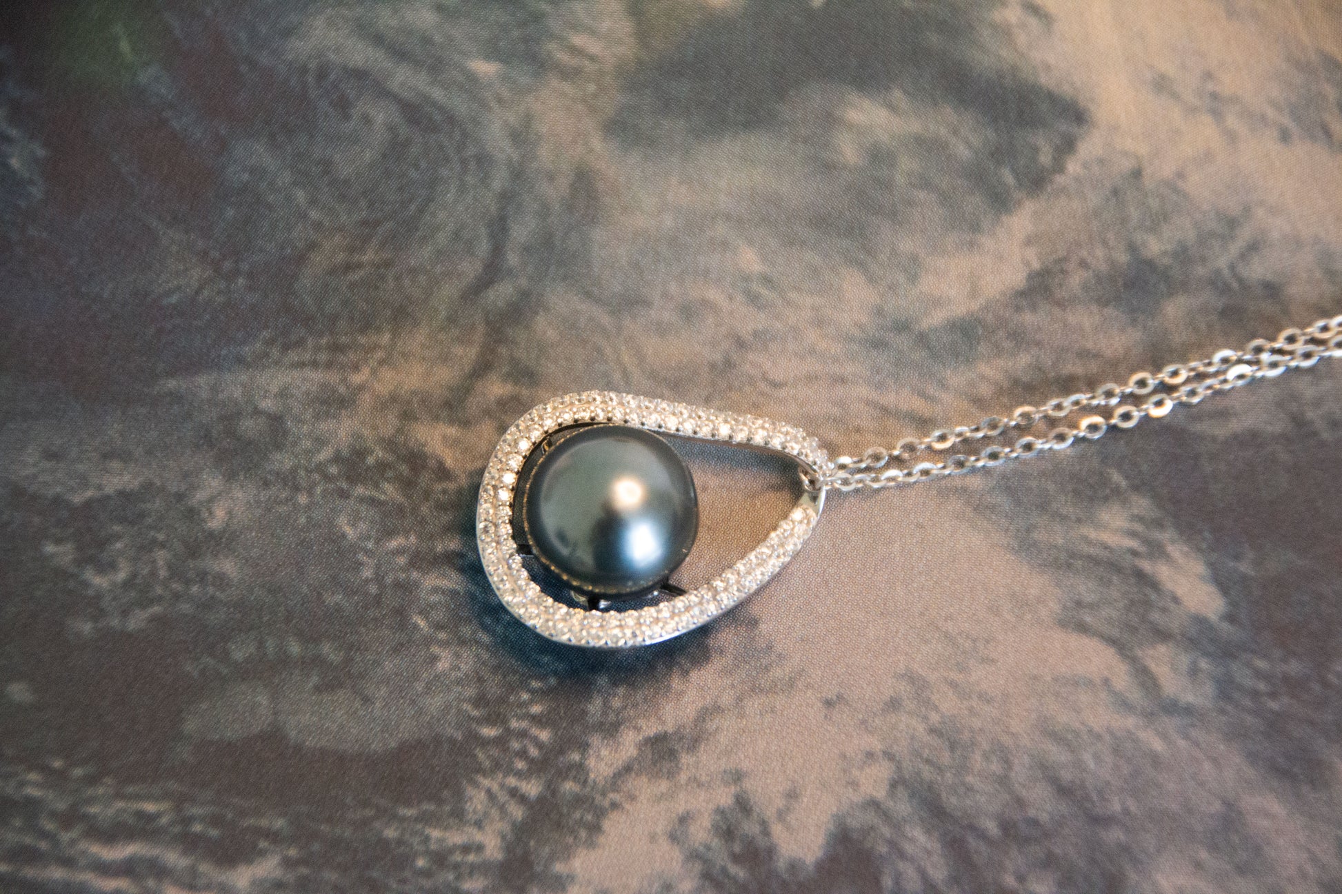 Gravity tahitisksterling silver halsband 
