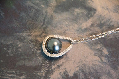 Gravity tahitisksterling silver halsband 