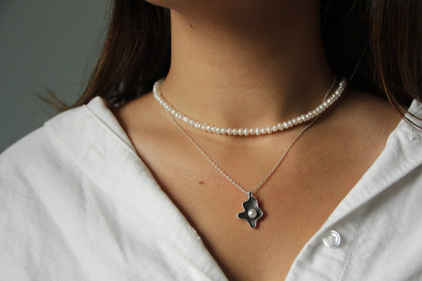 Horizon sterling silver halsband stor