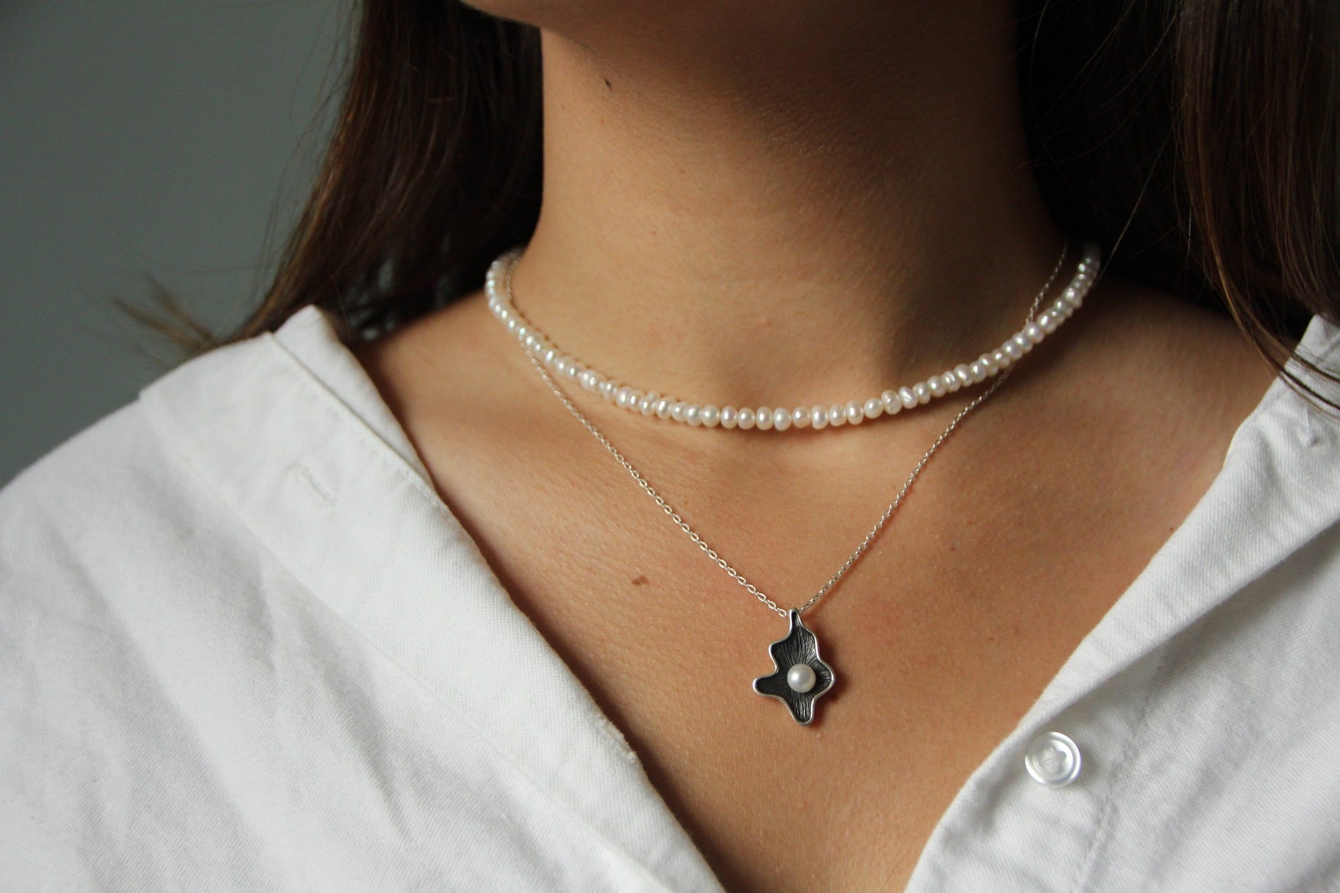 Horizon sterling silver halsband stor