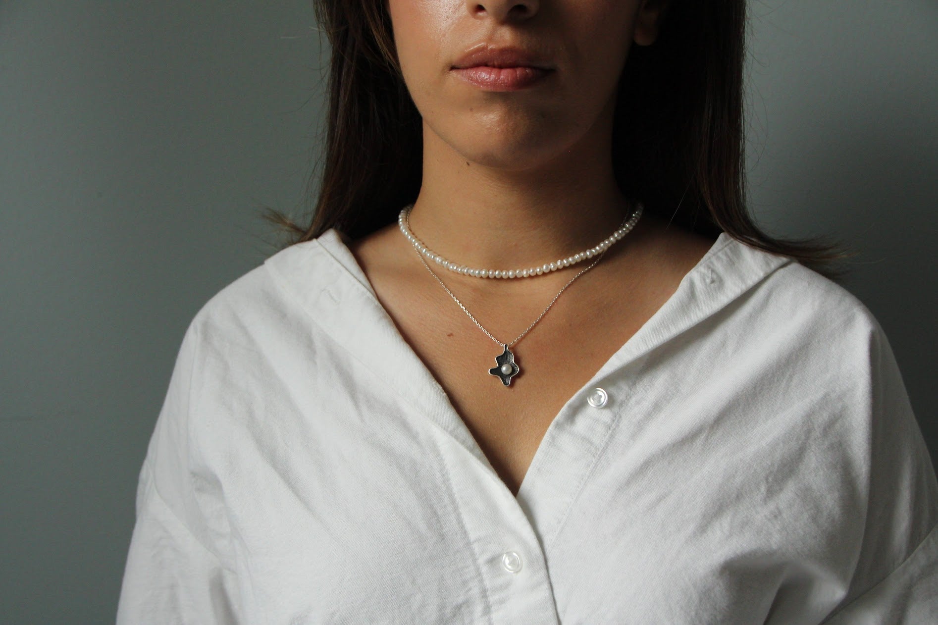 send me flower sterling silver halsband