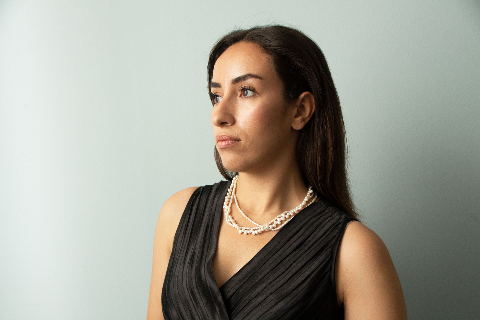 elegant guld halsband för dam.