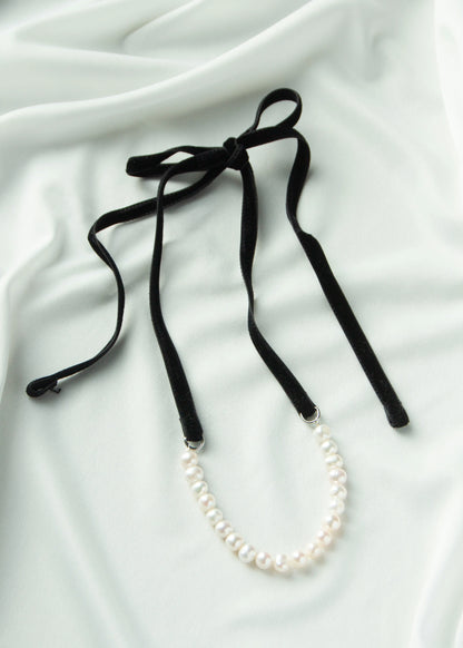 ballet velvet adjustable necklace 