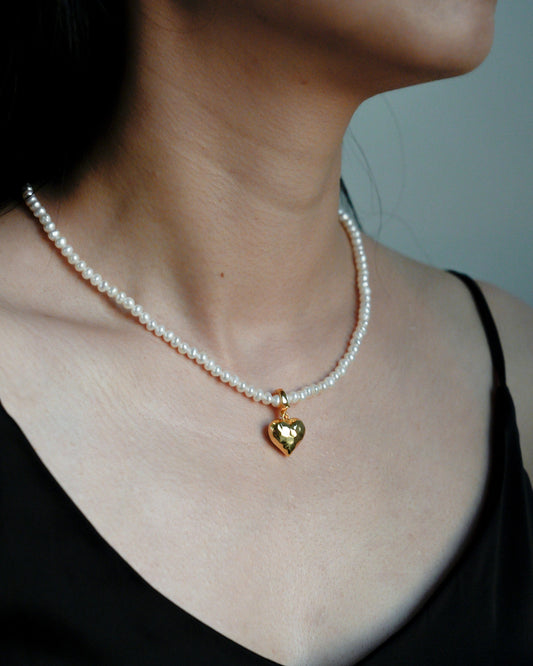 beating for you 18K guldpläterade halsband set