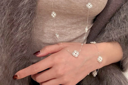 clover sterling silver armband