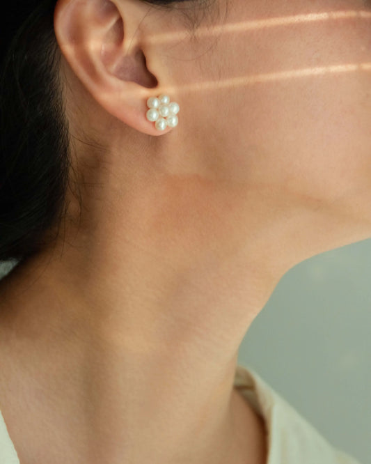 daisy sterling silver earring