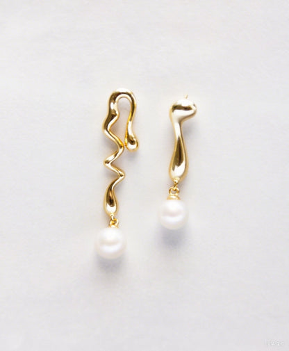 Dali's Dream 18K guldpläterad Sterling Silver Örhängen