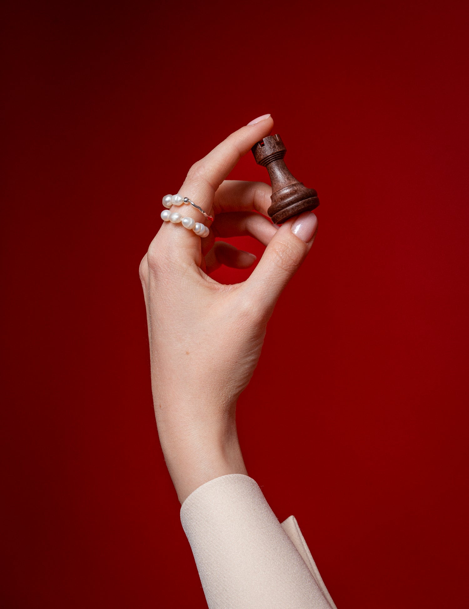 Sense and Sensibility silver ring med sötvattenspärlor