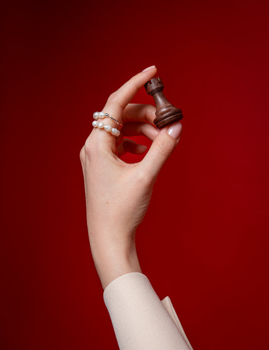 Sense and Sensibility silver ring med sötvattenspärlor