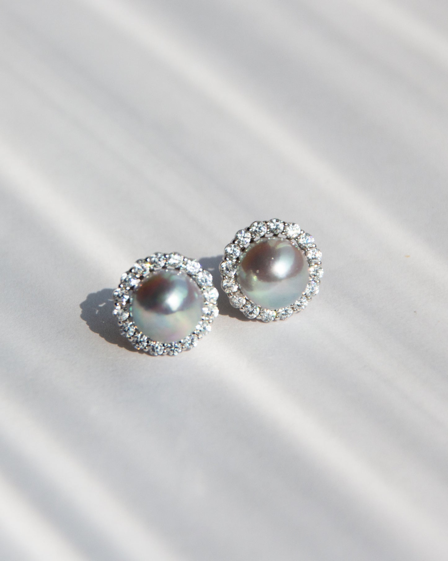 silver lining sterling silver akoya örhängen