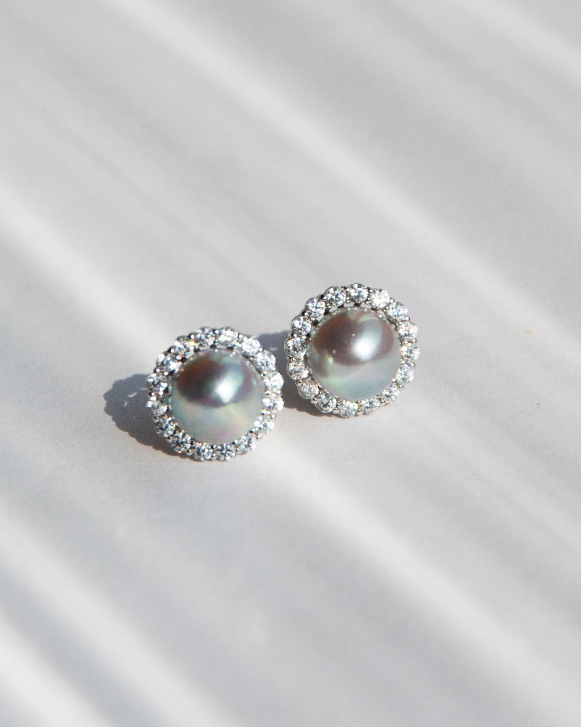 silver lining sterling silver akoya örhängen