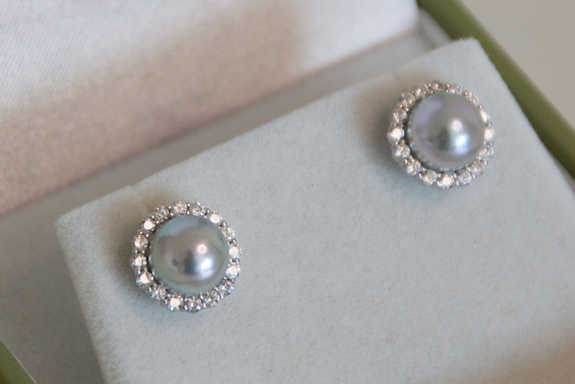 silver lining  akoya sterling silverörhängen
