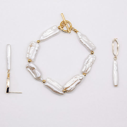 simple affection 18K guldpläterade armband set