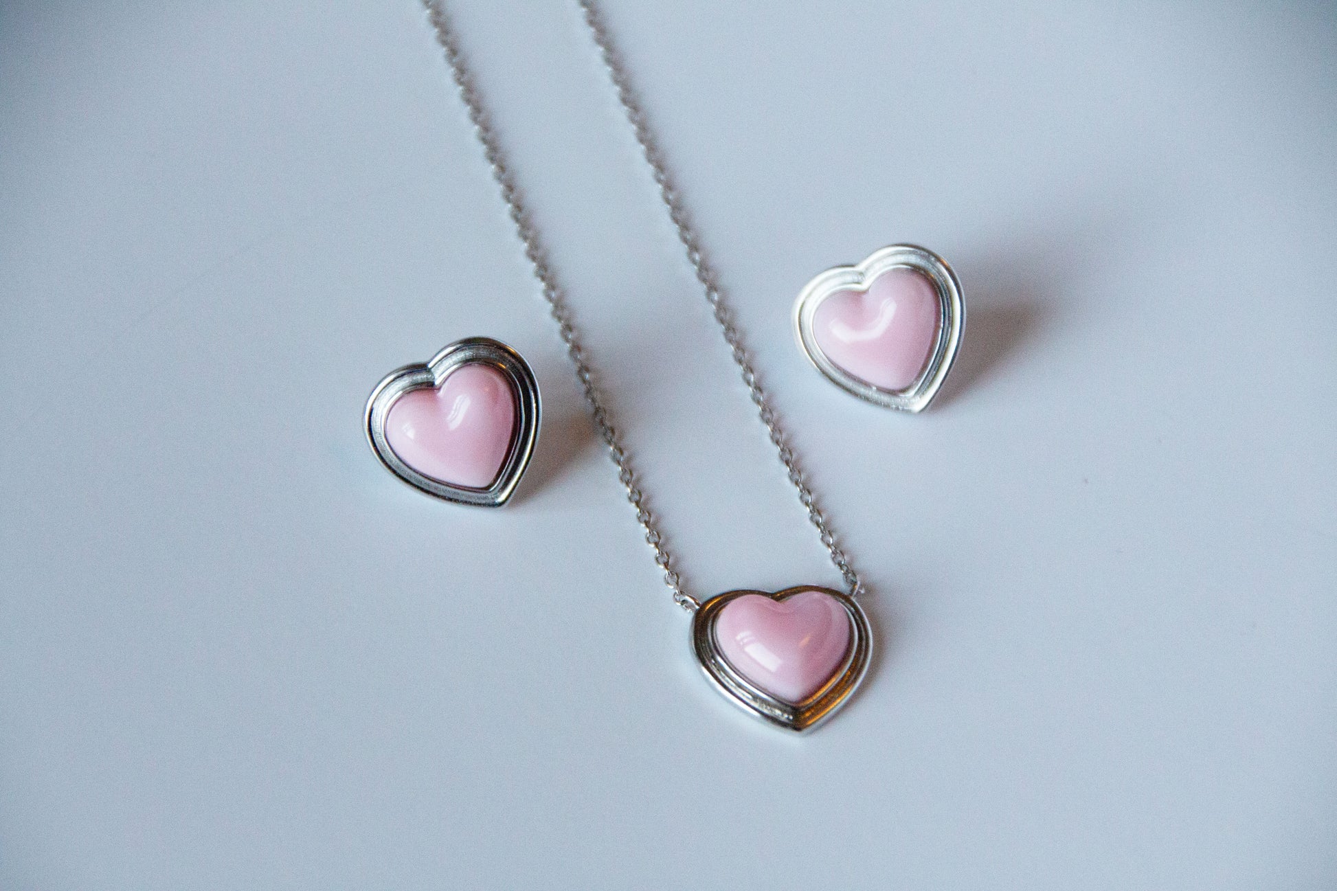 the rose örhänge halsband set