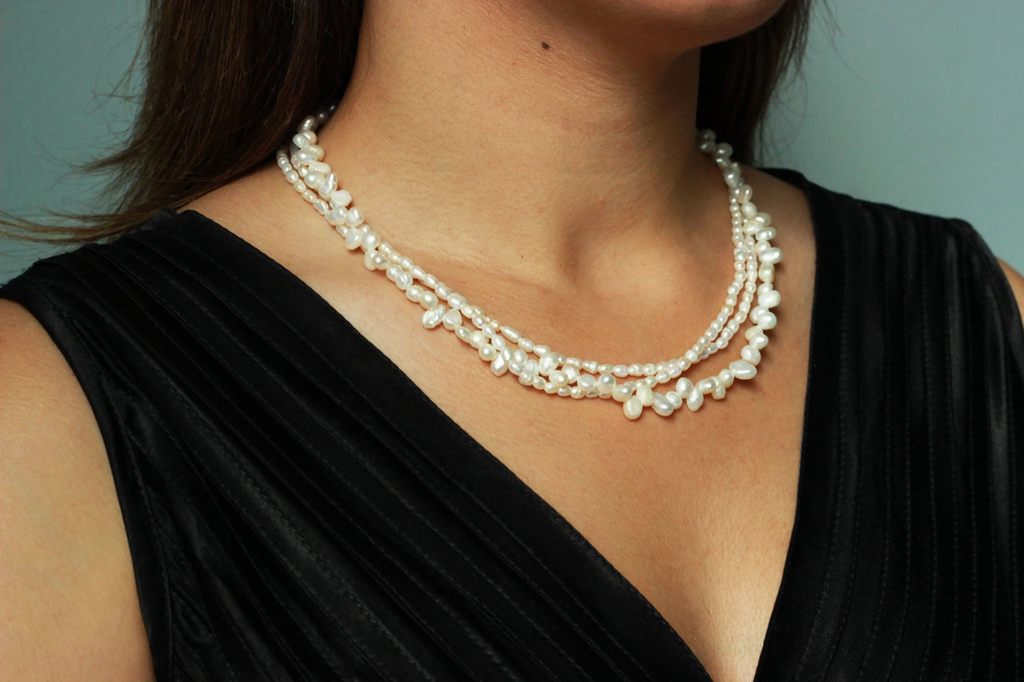 triple moonlight 18K guldpläterad halsband